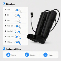 Masseur de jambes à compression d'air, bottes de compression complètes pour les pieds, les mollets et les cuisses, compression séquentielle, récupération musculaire, circulation, relaxation
