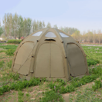 Tente familiale gonflable de luxe pour l'extérieur, en tissu Oxford, imperméable 3000+ mm, triple couche, grande, à ouverture rapide, 10 places