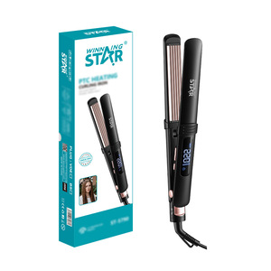 Fer à boucler électrique Winningstar 55W pour usage domestique transfrontalier, avec des boucles petites et grandes, des ondulations effet vague et voyant lumineux - Product Image 1