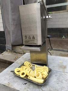 Nouvelle machine électrique à frites pour les <span class=keywords><strong>snack</strong></span>-bars, trancheuse automatique de citrons et de carottes, coupe-pommes de terre longues torsadées - Product Image 3