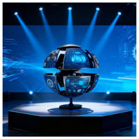 Pantalla LED Esférica Interior P2 / P2.5, Pantalla LED Esférica de 360 Grados para Publicidad en Centros Comerciales, Bola LED Flexible de Alta Frecuencia de Actualización