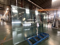 Panneaux de porte pliante en verre de 12 mm, verre de sécurité trempé, remplacement de porte en verre renforcé, cloison intérieure en gros