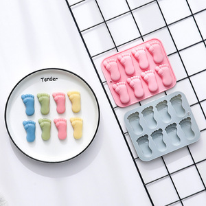 Moldes de Silicona para Pastel con Diseño de Huellas de Bebé, Reutilizables, de Grado Alimenticio, Lindos Moldes Magnéticos de Silicona para Chocolate, Dulces y Hielo - Product Image 5