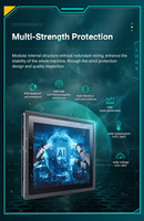 Pantalla LCD Industrial de 7~24 Pulgadas con LOGO Personalizado, IP65 Impermeable, Montaje en Panel, Táctil Resistiva/PCAP, Panel PC Monitor Industrial