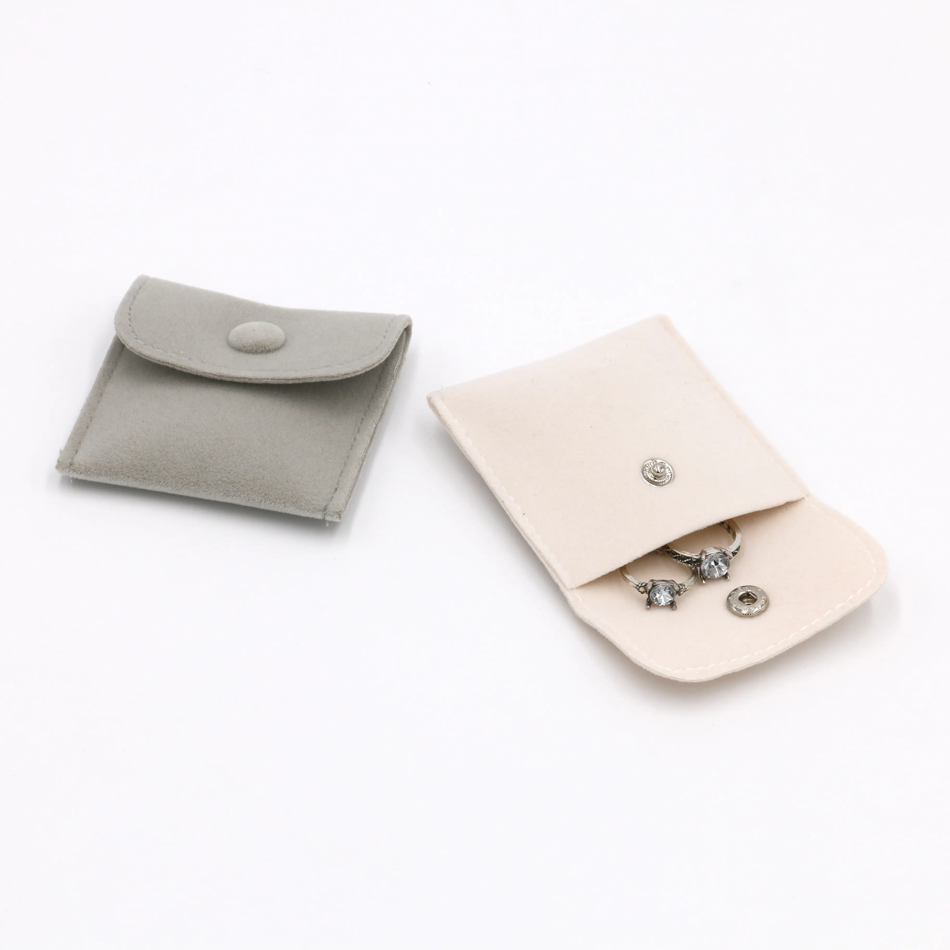 Ювелирный мешок конверт Кнопка браслет упаковка бархатный мешочек для ювелирных изделий на заказ