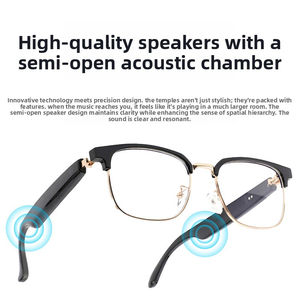 Lunettes intelligentes à commande tactile, traduites par l'IA, étanches IP67, cadre PC+ABS, lentille à <span class=keywords><strong>changement</strong></span> de couleur, double canal, musique, appels - Product Image 4