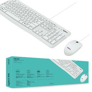 Set de Teclado y Ratón con Cable <span class=keywords><strong>MK120</strong></span>, 1000dpi, para Laptop, Oficina, Computadora Portátil, Escritorio, Interfaz USB - Product Image 1