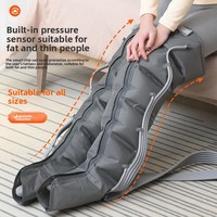 Masseur de jambes à compression d'air avec plage de pression de 30-240 mmHg, 8 niveaux pour la récupération des mollets et des pieds et la physiothérapie