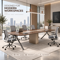 Tables de réunion de bureau haut de gamme, table de conférence moderne pour le bureau du PDG, du directeur général ou du chef d'entreprise, bureau de conférence administratif de grande taille