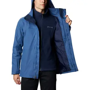 Forro polar diseño de nicho cuello alto chaqueta de hombre cálido a prueba de viento impermeable invierno al aire libre nieve 3 en 1 chaqueta