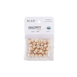 Perline acriliche beige Ilan Abalorios da 10 mm, 19 g, per la creazione di gioielli - Product Image 2