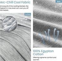 Couverture rafraîchissante pour les personnes qui ont chaud pendant leur sommeil, taille King, matelassée, style japonais, antibactérienne, motif marin, utilisation estivale, fabriquée en fibre rafraîchissante Arc-chill