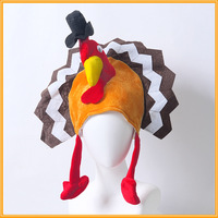 Sombrero de pavo de carnaval, sombrero de pierna de pollo de Halloween de Acción de Gracias, sombrero divertido creativo de dibujos animados para adultos
