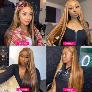 P27/613 Blonde Surbrillance Invisible Faux Cuir Chevelu Dentelle Perruques HD Lace Front pour Femmes Noires Cheveux Humain HD Lace Frontal Perruque - Product Image 6