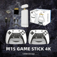 Consoles de jeux vidéo domestiques M15 2025, 4K HD, plus de 20000 jeux, lecteur sans fil 2,4 GHz, manette 2,4 GHz, arcade portable classique, jeu M15