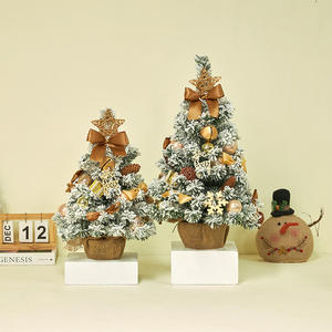 <b>Mini</b> <b>Christmas</b> <b>Tree</b> with Bell Bow Knot Green Pine White LED Light Xmas <b>Tree</b> Desktop <b>Christmas</b> Star <b>Tree</b> - Product Image 3