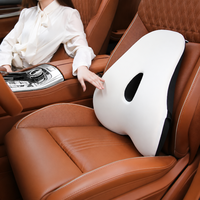 Coussin de soutien lombaire ergonomique en mousse à mémoire de forme respirante, design creux, pour voiture et bureau, oreiller de soutien lombaire 3D