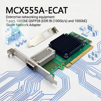 Adaptateur Ethernet filaire MCX555A-ECAT Mellanox CX-5 100GbE QSFP28 1 port PCIe3.0x16 pour serveur en stock
