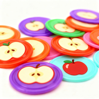 Nouveauté : Pièces de monnaie en plastique imprimées en gros, fruits 2D/3D, gravées et colorées, pièces de jeu imprimées, cadeau, pièce de monnaie en plastique personnalisée, orange