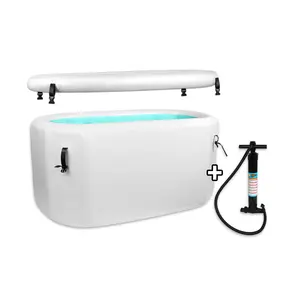 Custom Logo Adult Portable Ice Barrel Cold Plunge Ice Bath With Chiller Inflatable Ice Bath Tub Pool Chiller