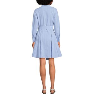 Vestido de Popelina con Botones Delanteros para Mujer FOXA, con Godets, Corte en A, Cintura Natural, Cuello Camisero, Estilo Ejecutivo - Product Image 2