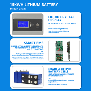 แบตเตอรี่ลิเธียมไอออน Lifepo4 สำหรับเก็บพลังงานภายในบ้าน รุ่นขายดีที่สุด 51.2V 48V 200Ah 280Ah 300Ah 10Kw 15Kwh พร้อมระบบ BMS - Product Image 4