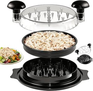 Déchiqueteur à poulet avec couvercle transparent et tapis antidérapant, ensemble en plastique écologique - Product Image 1