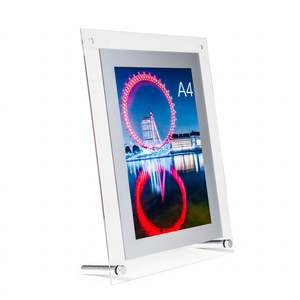 Acrylic Display Menu Sign Rack Transparent Tabletop <b>Stand</b> Flyer Brochure Poster Holder for Restaurant Cafe Hotel - Product Image 1