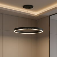 Luminaire suspendu circulaire moderne à anneaux LED RONSE pour hôtel, restaurant, bâtiment commercial