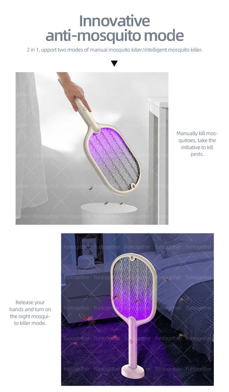 Household fly pest electric killer zapper with led light rechargeable racket eletrica mosquito