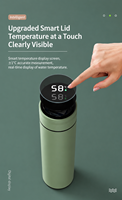 Bouteille isotherme personnalisée avec logo, 500 ml, tasse thermique, flacons sous vide, acier inoxydable, thermos cadeau, bouteille d'eau intelligente avec affichage de la température LED