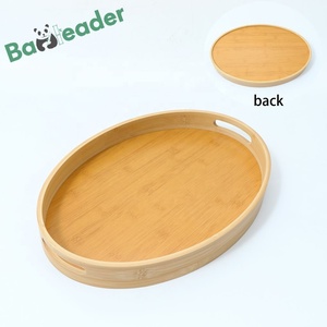 Bán Buôn Tre Gỗ Hình Bầu Dục Phục Vụ Khay Với Hai Tay Cầm Đa-Kích Thước Thực Phẩm Lưu Trữ Đĩa Cho Trà Cà Phê Đồ Uống Trong Phòng Khách - Product Image 2