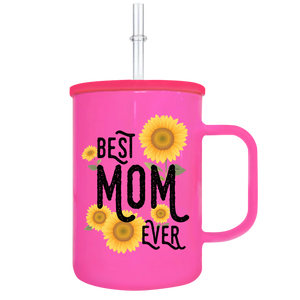 Hot Sale Cup <strong>with</strong> Lids Glass Drinking Bottle 17oz Sublimation Ice-cream Colors Glass <strong>Can</strong> Beer Coffee Mug Jar <strong>with</strong> <strong>Handle</strong> - Product Image 5