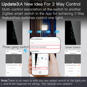 Interrupteur intelligent Alexa <span class=keywords><strong>Google</strong></span> <span class=keywords><strong>Home</strong></span>, panneau tactile en verre, bouton poussoir, interrupteurs muraux MOES - Product Image 5