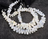 Cuentas de Ópalo Etíope Natural AAA en Forma de Lágrima Lisa, Cuentas de Ópalo Etíope Welo Brillantes en Forma de Gota Lateral, Gema de Ópalo Lágrima Lisa