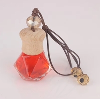 8ml clair vide parfum suspendu voiture parfum bois Auto parfum désodorisant bouteilles en verre avec rétroviseur corde suspendue