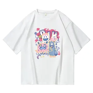 Summer Wholesale Custom Mens Clothing Premium Brand Tshirt 100 Cotton Oversize Man Te Shirts DTF Printed Graphic T Shirts