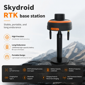 Skydroid เครื่องรับสัญญาณดาวเทียม915MHz, สถานีฐาน RTK เสาอากาศคู่ L2 L1รับสัญญาณภาคพื้นดินระยะไกล - Product Image 3