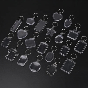 Stok toptan hafif açılabilir akrilik fotoğraflı anahtarlık-karikatür desen DIY özelleştirme için çok tasarım boş çerçeve - Product Image 2