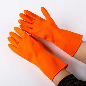 Yulan H305 Orange Latex Gant De Nettoyage 60g Sans Latex Mince Touchntuff Gants Vente Chaude Gants Latex CE EN388