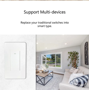 UEMON Smart Home 110-250v 1 gruppo interruttore luce intelligente WiFi e controllo vocale pulsante a muro per Garage e applicazione Hotel - Product Image 3