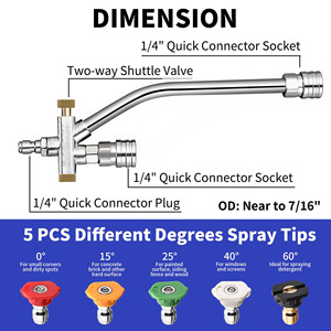 Stim High <b>Pressure</b> Foam <b>Sprayer</b> 1000Ml Manual Car Wash Gun Multicolor Alloy Nozzle Set - Product Image 5