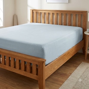 Juego de Ropa de Cama de Algodón Lavado Premium, Ultra Suave y Transpirable, Color Azul Cielo, para Colchón Individual o Matrimonial - Product Image 4