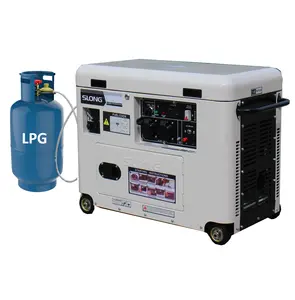 Gerador elétrico silencioso a gasolina 10KW Gas GLP Motor a gasolina Gerador a gás