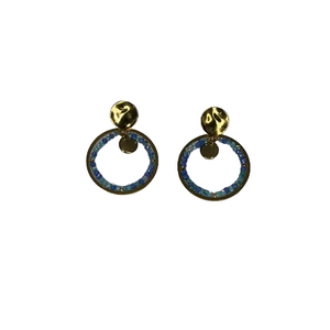 <b>Crystal</b> <b>Earrings</b> 316L Stainless Steel PVD Gold Plating Sustainable Resistant <b>Stud</b> Hoop Design - Product Image 1