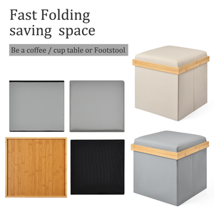 Mesa de Café Moderna Personalizada Multifuncional e Puff de Armazenamento, Banco para Sala de Estar, Quarto e Entrada que Economiza Espaço - Product Image 4