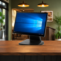 Terminal POS con pantalla táctil de 15,6 pulgadas, caja registradora todo en uno, Windows 10, Intel Core i5, 8 GB de RAM, 128 GB SSD, soporte plegable