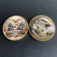 Koin Tantangan Peringatan 250 Tahun Amerika 1776-2026 Patung Elang Liberty Bendera Patriotik Koleksi Peringatan Hadiah Medali