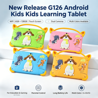 Nueva Tableta Educativa G126 con Android 14, Procesador de Cuatro Núcleos, Pantalla Capacitiva, Wifi, 6GB + 128GB, Táctil, para Educación y Juegos