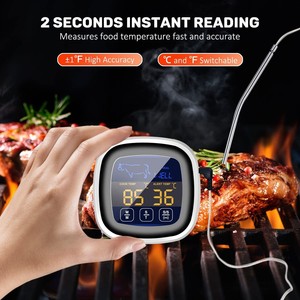 Thermomètre alimentaire intelligent à écran couleur tactile, affichage numérique pour la cuisson, thermomètre de barbecue avec minuteur, en plastique, personnalisable ODM pour la cuisine - Product Image 4